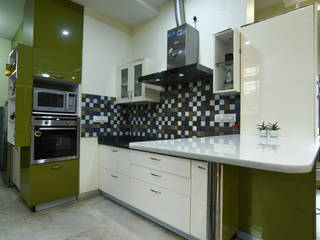 Home interiors installed by Magnon Interiors at a home at Vakil Villa , Magnon Interiors Magnon Interiors 地中海デザインの キッチン