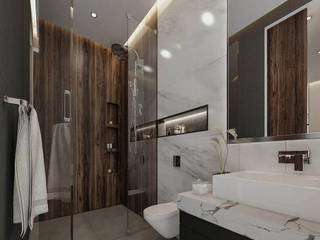 Espectacular residencia en venta en Bosques Vallarta, Zapopan, Jalisco, Rebora Arquitectos Rebora Arquitectos Modern bathroom Marble