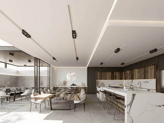 Magnifica casa en venta en Valle Imperial, Zapopan, Jalisco, Rebora Arquitectos Rebora Arquitectos Modern dining room Marble