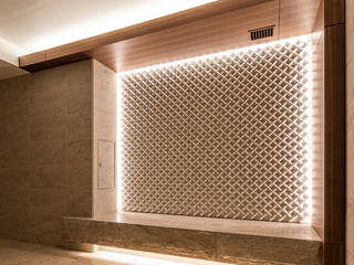 Deco wall leaf, 株式会社 虔山 株式会社 虔山 Commercial spaces Tiles