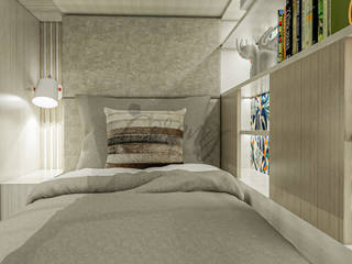 quirky tropical bedroom, Corpuz Interior Design Corpuz Interior Design Kleines Schlafzimmer