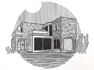 Suculenta House, Lucio Karras Arquitectura Lucio Karras Arquitectura 別荘 石