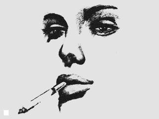SMOKING WARRIORS, Michela Masi Michela Masi Więcej pomieszczeń Papier Czarny