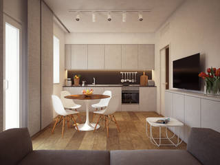 APPARTAMENTO A MILANO_02/ WORK IN PROGRESS, Arch+ Studio Arch+ Studio Moderne Wohnzimmer Holz Weiß