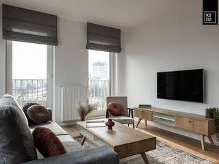 PRZYTULNY MINIMALIZM, KODO projekty i realizacje wnętrz KODO projekty i realizacje wnętrz Minimalist living room
