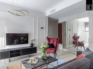 ELEGANCJA Z KROPLĄ CHERRY, KODO projekty i realizacje wnętrz KODO projekty i realizacje wnętrz Modern living room