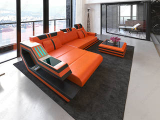 Soggiorno difficile? Scegli un divano angolare in pelle, DIVANOVA DIVANOVA Modern living room