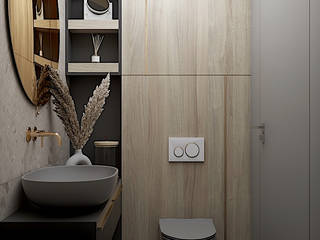 Toaleta - dom Kołobrzeg, Polilinia Design Polilinia Design Modern Bathroom