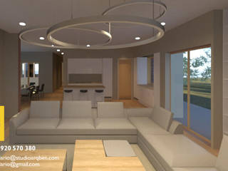 Diseño Interior de Espacio Residencial, Arquitecto Moises Darwin E.I.R.L. Arquitecto Moises Darwin E.I.R.L. Вітальня