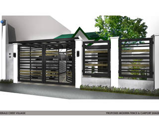 Emerald Crest Village - Fence Design, ESLA Design and Build PH ESLA Design and Build PH Bungalows Iron/Steel