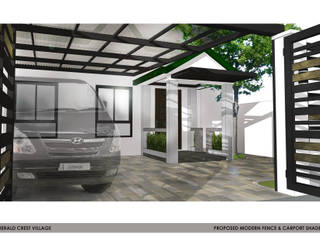 Emerald Crest Village - Fence Design, ESLA Design and Build PH ESLA Design and Build PH Carport Iron/Steel