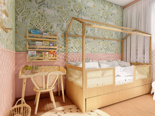 Quartinho Laura, COB Arquitetura COB Arquitetura Girls Bedroom