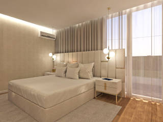 Suite Gold, Minna Interiores Minna Interiores Phòng ngủ phong cách hiện đại