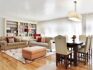 Projeto 91 | Sala Comum Lumiar, maria inês home style maria inês home style Mediterranean style living room