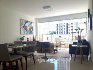 Ambientação de Apartamento do jovem solteiro - Lagoa Nova MG, R Ferreira Arquitetura R Ferreira Arquitetura Ruang Keluarga Minimalis