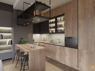 Apartament na Polance, atoato atoato Cocinas de estilo moderno