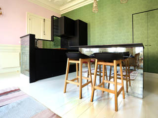 Villa en Biarritz, Bitarte Arquitectura & Interiorismo Bitarte Arquitectura & Interiorismo Cocinas integrales Vidrio Verde