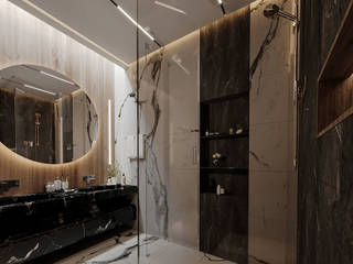 Maravillosa residencia en Las Cumbres, Zapopan, Jalisco , Rebora Arquitectos Rebora Arquitectos Modern bathroom Marble