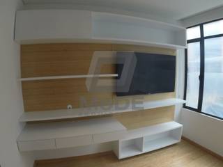 MUEBLE DE ENTRETENIMIENTO Y TRABAJO, MODE ARQUITECTOS SAS MODE ARQUITECTOS SAS Media room Wood Wood effect