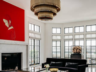 Matheny Suspension Fits Perfectly In Presidio Heights, DelightFULL DelightFULL Moderne woonkamers