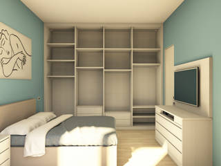 Camera da letto completa su misura, Falegnamerie Design Falegnamerie Design Camera da letto moderna Legno Effetto legno
