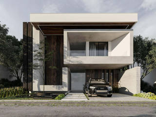 Elegantes residencias en venta en Los Sueños, Zapopan, Jalisco, Rebora Arquitectos Rebora Arquitectos Rumah keluarga besar Beton
