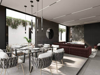 Residencia en Virreyes, Zapopan, Jalisco en venta Creada para ti , Rebora Arquitectos Rebora Arquitectos Modern dining room Ceramic