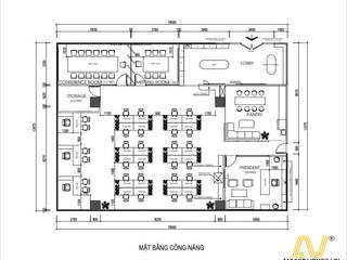 Interior design for Office of PLAN INFINIT KOREA (PIKOR) company, Anviethouse Anviethouse Espaces commerciaux Bois Effet bois