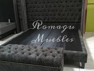 RECAMARAS KING SIZE, ROMAGU MUEBLES ROMAGU MUEBLES クラシカルスタイルの 寝室 テキスタイル アンバー/ゴールド