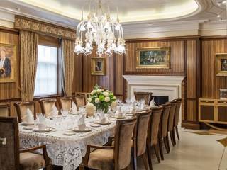 Villa nella Campagna Inglese, Arte 2000 Arte 2000 Classic style dining room Marble Beige