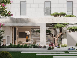Реконструкция дома в Гурзуфе, Дизайн - студия Пейковых Дизайн - студия Пейковых Casas de estilo minimalista