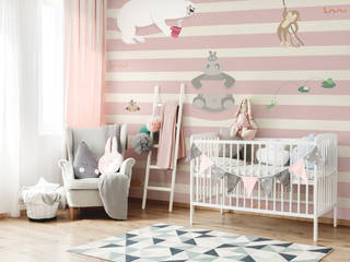 Gli Equilibristi, Baby Interior Design Wallpaper Baby Interior Design Wallpaper Cuartos infantiles de estilo moderno Papel Accesorios y decoración