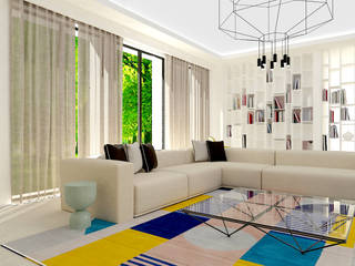 Villa Forte dei Marmi, Studio Zay Architecture & Design Studio Zay Architecture & Design Living room Concrete Beige