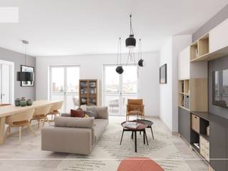 Virtual Tour 3D, InstantRender InstantRender Scandinavian style living room