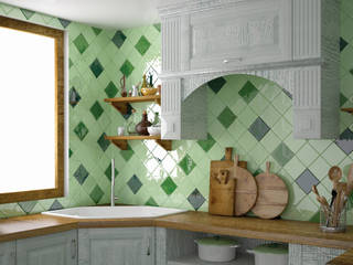 RUSTIC Tile | M15x15 cm | CERAGNI, Ceragni Ceragni Dapur Gaya Rustic Ubin