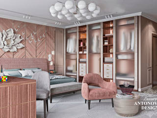 Авторский дизайн женской спальни в КГ "Riviera Village ", Luxury Antonovich Design Ukraine Luxury Antonovich Design Ukraine Eclectic style bedroom
