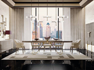 SHANGHAI PENTHOUSE, Carpanese Home Italia Carpanese Home Italia Modern Dining Room