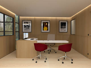 Showroom B, ludovic renson ludovic renson 商业空间 木頭 Wood effect