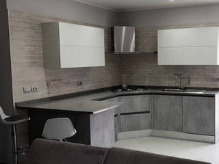 Cucina moderna in stile Industrial, Seven Project Studio Seven Project Studio Industrial style kitchen Grey