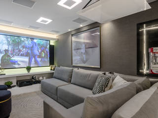 Home Cinema, Jacqueline Fumagalli Arquitetura & Design Jacqueline Fumagalli Arquitetura & Design Salones modernos