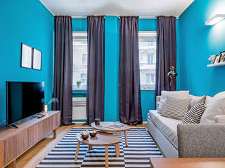 BLUE HOUSE, Re-Built Studio Re-Built Studio Modern living room