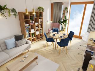 Apartament Niemcewicza, atoato atoato 모던스타일 거실