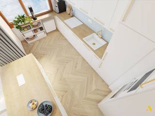 Apartament Niemcewicza, atoato atoato 現代廚房設計點子、靈感&圖片