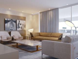 Apartamento Riserva Golf , Elaine Ramos | Arquitetos Associados Elaine Ramos | Arquitetos Associados Modern living room