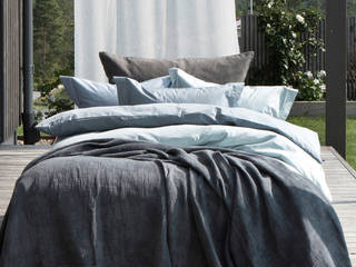 HIMLA Home textile, C e D C e D Dormitorios de estilo escandinavo Lino Rosa