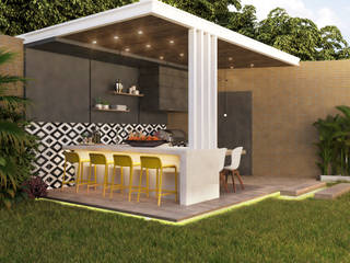 Proyecto CLM , Diaf design Diaf design Rustikaler Balkon, Veranda & Terrasse