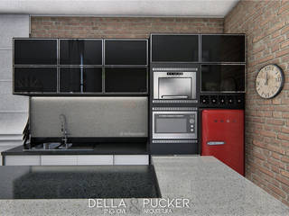 Living - AP Design, Della&Pucker - Eng. Civil e Arquitetura Della&Pucker - Eng. Civil e Arquitetura Cozinhas modernas