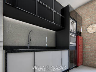 Living - AP Design, Della&Pucker - Eng. Civil e Arquitetura Della&Pucker - Eng. Civil e Arquitetura Armários de cozinha