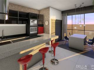 Living - AP Design, Della&Pucker - Eng. Civil e Arquitetura Della&Pucker - Eng. Civil e Arquitetura Modern kitchen