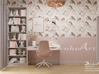 Projekt pokoju dziecięcego w nowoczesnym stylu, Senkoart Design Senkoart Design Kinderzimmer Mädchen Pink